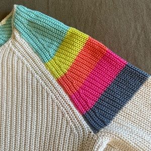 Cream Sweater with Retro Stripes from Urban Outfitters